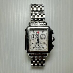Michele Silver Chronograph Watch